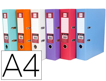 CLASSEUR LEVIER ROUGE PAPIER A4 CARTON REMBORD PVC 1,9 MM DOS 75MM RADO MTALLIQUE COLORIS ASSORTIS TRENDING