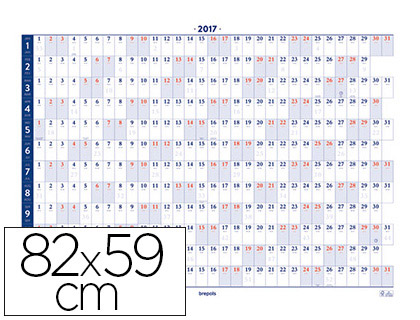 PLANNING ANNUEL MILLSIM AVEC JOURS FRIS ET ESPACE NOTES 82X59CM