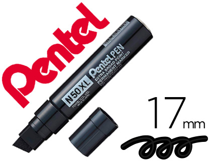 Marqueur Pentel indélébile pointe large blanc