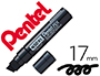 MARQUEUR PENTEL N50XL PERMANENT POINTE BISEAU EXTRA-LARGE CORPS ALUMINIUM ENCRE  SOLVANT  INDLBILE TOUT SUPPORT NOIR