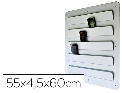 RANGEMENT MURAL PLANORGA TLPHONE PORTABLE PHONE DOCKING 60X55CM COLORIS BLANC