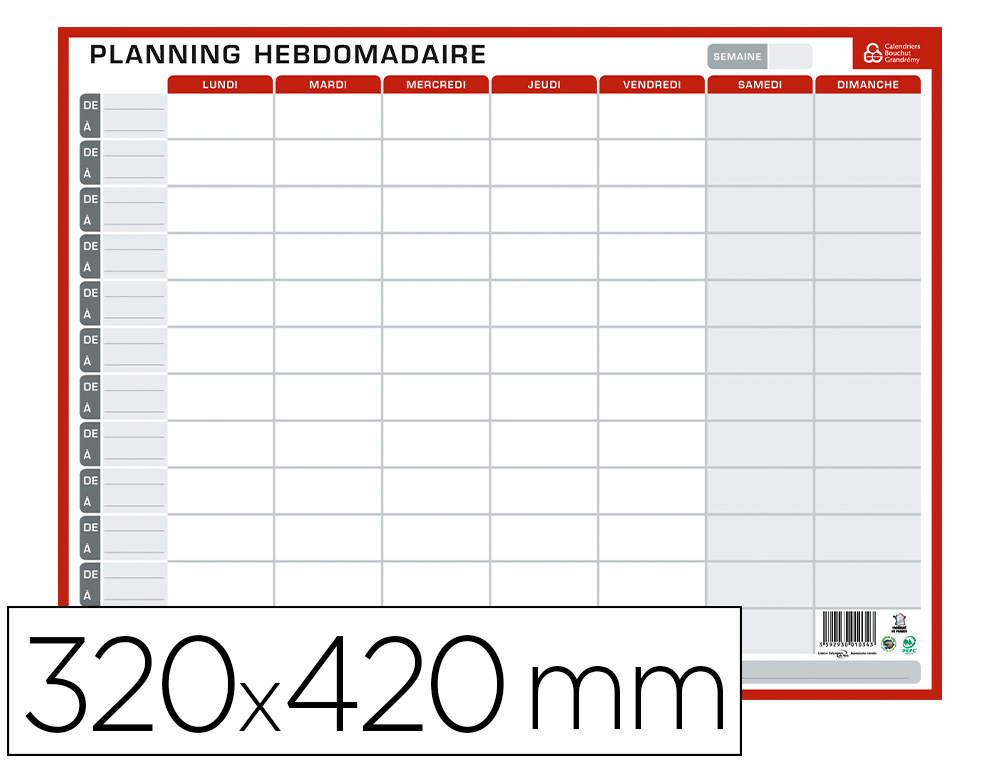 Calendriers Bouchut-Grandrémy