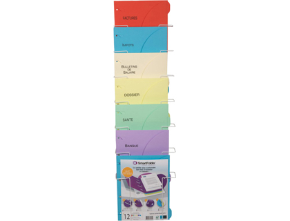 CHEMISE CLASSEUR CERTIPRINT A4+ 320X240MM MAISON 6 THMES FACTURES SANT BULLETINS DE SALAIRE DOSSIER BANQUE IMPTS