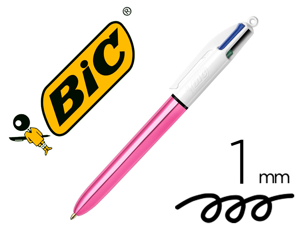 Lot de 2 rubans correcteurs et 1 stylo bille Bic 4 couleurs - Mini