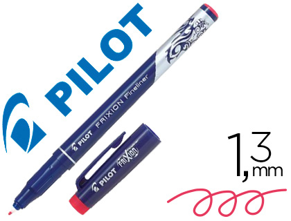 STYLO-FEUTRE PILOT FRIXION FINELINER POINTE 1.3MM COLORIS ROUGE