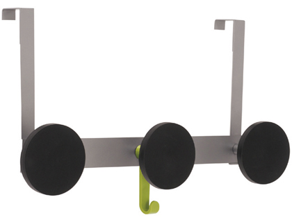 PATRE DE PORTE ALBA TRIPLE SUPPORTE 20KG COLORIS GRIS MTAL/NOIR