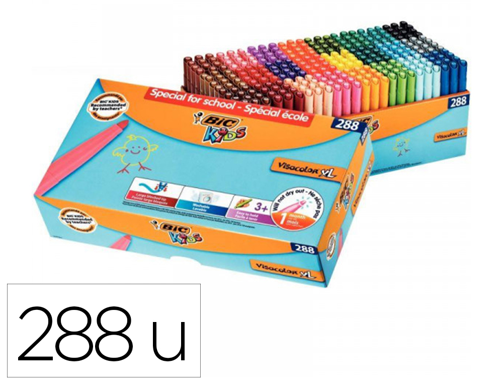 FEUTRE DE COLORIAGE BIC KIDS VISACOLOR XL - BIC KIDS VISACOLOR XL