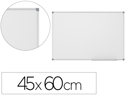 TABLEAU BLANC VANERUM MAILL MAGNTIQUE CADRE ALUMINIUM ANODIS FIXATION MUR 45X60CM