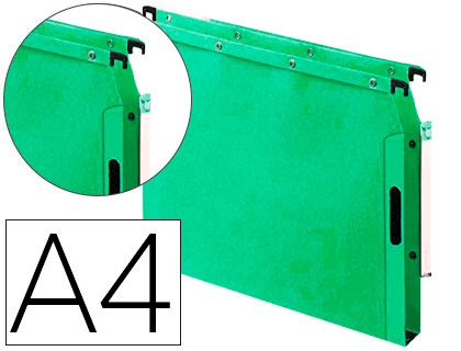 DOSSIER SUSPENDU ELBA AZV  VELCRO KRAFT 240G A4 ARMOIRE FOND 30MM COLORIS VERT LOT 25 UNITS