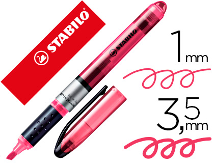 SURLIGNEUR STABILO NAVIGATOR POINTE BISEAUTE TRAC 1/3.5MM DIFFUSION ENCRE RGULIRE COLORIS ROSE