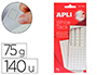 PTE ADHSIVE APLI TACK BLANCHE PR-DCOUPE EN CARRS ENLEVABLE RUTILISABLE SUPPORTE JUSQU' 75G PACK 114 UNITS