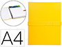 CHEMISE EXACOMPTA RABAT EN PIED BALACRON A4 DOS EXTENSIBLE 13CM SANGLE SCRATCH COLORIS JAUNE