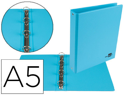 Classeur 2 anneaux A5 - dos 37 mm - bleu