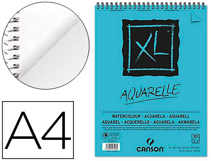 Canson, Bloc, Papier, Aquarelle, Blanc, 300G, A4, XL, 400039170