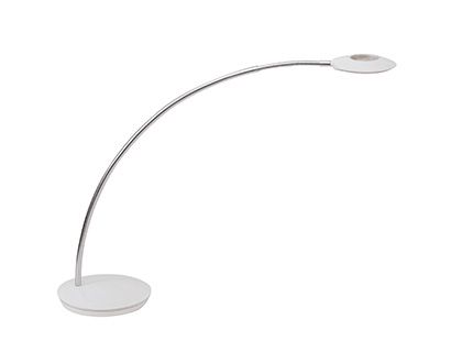 LAMPE BUREAU ALBA LED AERO ALUMINIUM ABS BRAS FLEXIBLE   TETE ORIENTABLE BASSE         CONSOMMATION 4W ALLUMAGE