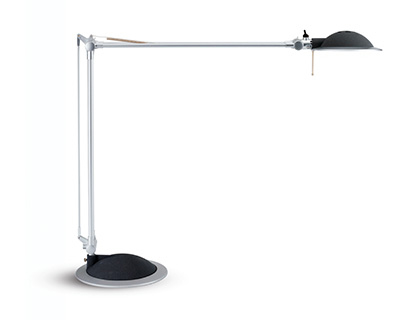 LAMPE BUREAU MAUL BUSINESS LED BASSE CONSOMMATION CLASSE A LONG BRAS DOUBLE ALUMINIUM  ORIENTABLE COLORIS ARGENT