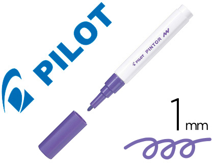 MARQUEUR PILOT PINTOR PEINTURE BASE D'EAU ULTRA-COUVRANTE MULTI SURFACE POINTE FINE RSISTANTE COLORIS VIOLET