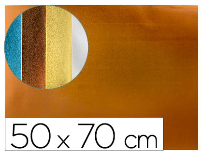 PLAQUE MOUSSE LIDERPAPEL MTALLISE 50X70CM 60G/M2 PAISSEUR 2MM UNICOLORE ORANGE