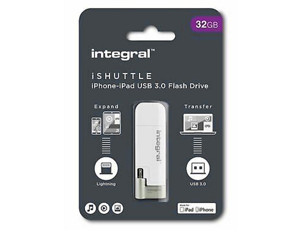 CBI DIFFUSION  CLE USB INTEGRAL ISHUTTLE 3.0 32GB DOUBLE