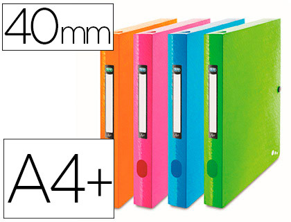 BOTE CLASSEMENT ELBA ART POP POLYPROPYLNE OPAQUE 240X320MM DOS 40MM COLORIS ASSORTIS