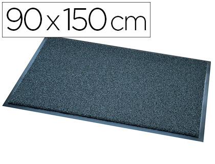 TAPIS ANTI-POUSSIRE PAPERFLOW POLYAMIDE RECYCL GREEN AND CLEAN 90X150CM COLORIS GRIS