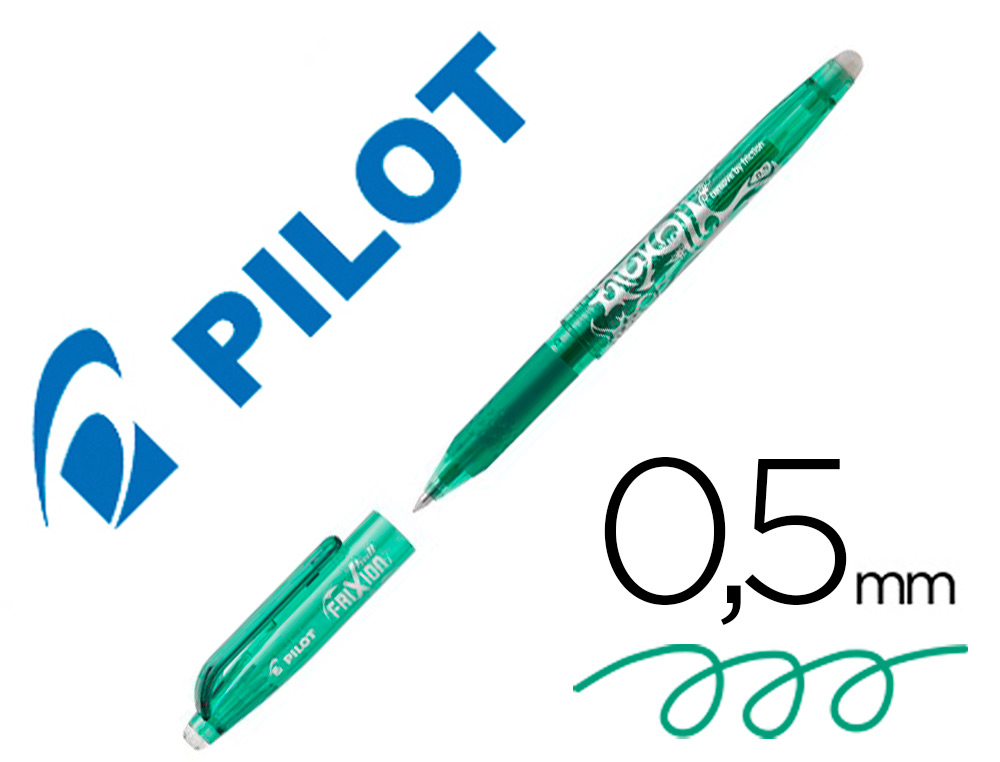 ROLLER PILOT FRIXION BALL ENCRE GEL POINTE FINE COLORIS VERT