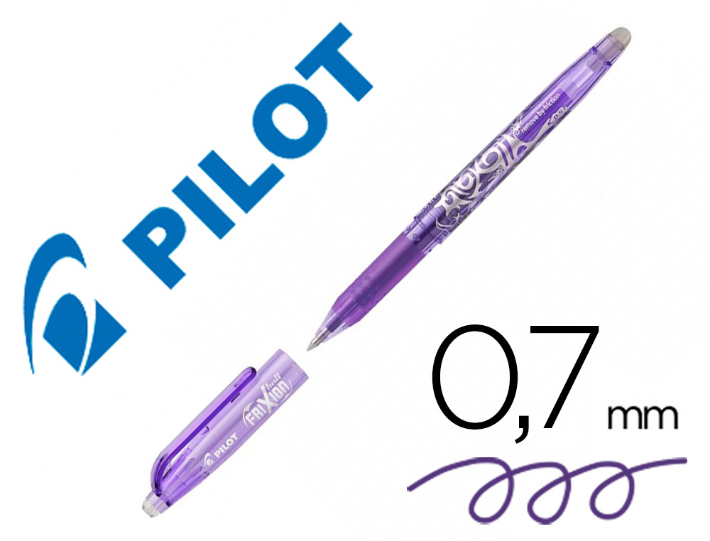 ROLLER PILOT FRIXION BALL ENCRE GEL POINTE FINE COLORIS VIOLET