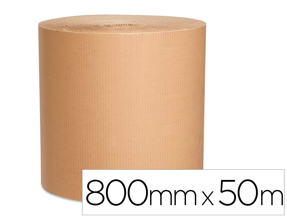 BOBINE CARTON ONDUL ANTALIS KRAFT CONTRECOLL RECYCL SIMPLE FACE POUR EMBALLAGE CALAGE REMBOURRAGE 800MMX50M CRU