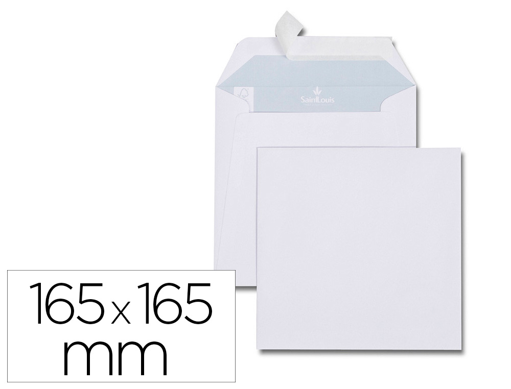 165x165 Enveloppe blanche