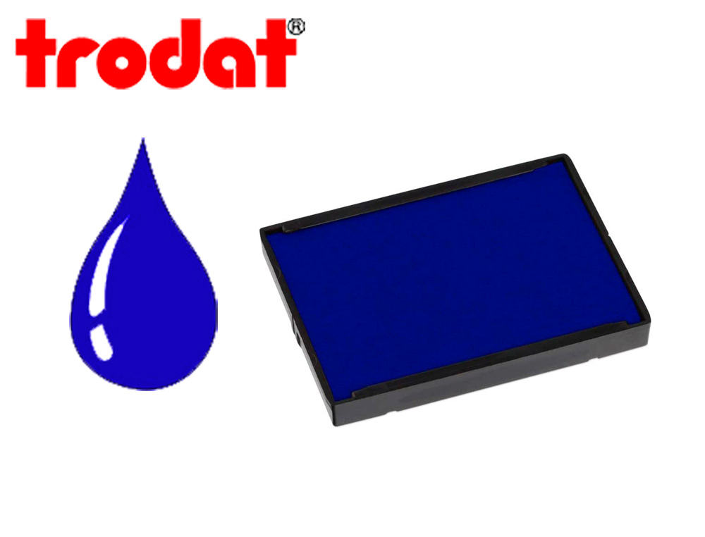 CASSETTE ENCRAGE TRODAT 6/4927B POUR TAMPON ENCREUR PRINTY 4727/4927/4957 COLORIS BLEU