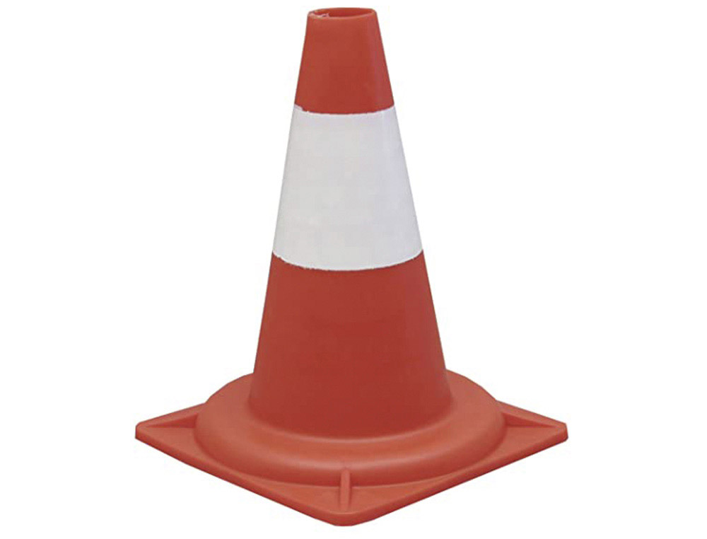 ABOR  CONE SIGNALISATION VISO POLYPROPYLENE REFLECHISSANT ENTREPOTS USINES  PARKINGS HAUTEUR 30CM COLORIS ORANGE/BLANC