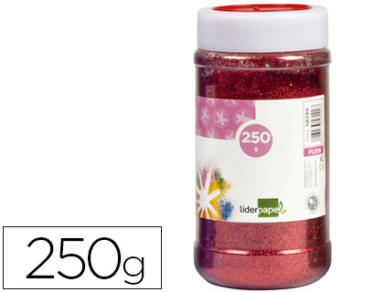PAILLETTE FANTAISIE LIDERPAPEL COLORIS ROUGE MTALLIS POT 250G
