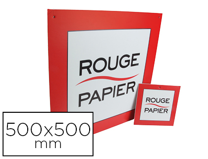 AFFICHE ROUGE PAPIER EN CARTON PLUME 500X500MM