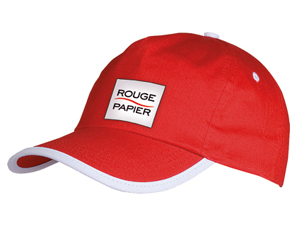 CASQUETTE ROUGE PAPIER COTON