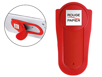 SUPPORT TLPHONE PORTABLE ROUGE PAPIER 50X101X5MM