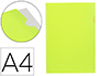 POCHETTE COIN LIDERPAPEL POLYPROPYLENE 180 MICRONS A4  210X297MM CAPACITE 20F        COLORIS JAUNE FLUO