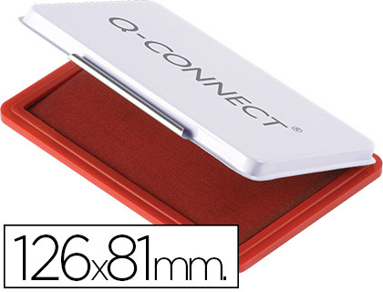 RECHARGE TAMPON Q-CONNECT CONOMIQUE N1 126X81MM COLORIS ROUGE