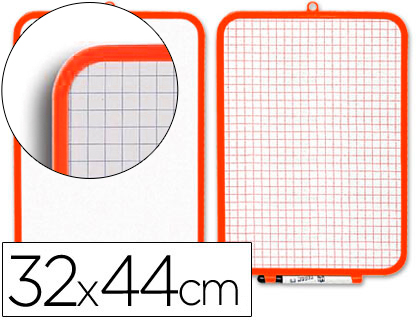 TABLEAU MINI ARDOISE DOUBLE FACE FEUTRE BROSSE IN  CLUS 2 FACES QUADRILLE/UNIE 32X44CM