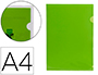 POCHETTE COIN LIDERPAPEL POLYPROPYLNE 180 MICRONS A4 210X297MM CAPACIT 20F COLORIS VERT TRANSPARENT