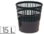 CORBEILLE  PAPIER Q-CONNECT AJOURE POLYSTYRNE SOUPLE ET TRS RSISTANT 15L COLORIS NOIR