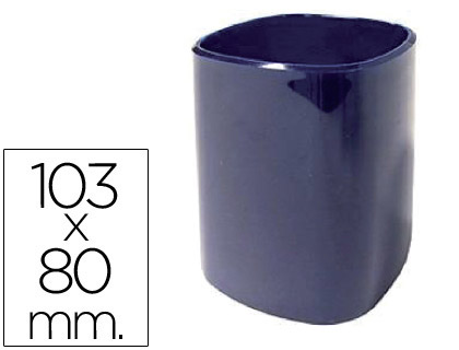 POT  CRAYONS PLASTIQUE ROND HAUTEUR 103MM DIAMTRE 80MM COLORIS BLEU