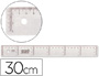 RGLE LIDERPAPEL GRADUATION VERTICALE HORIZONTALE 30CM BORD BISEAUT GAMME CRISTAL TRANSPARENTE CONOMIQUE