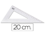 QUERRE LIDERPAPEL 60 DEGRS 20CM BISEAUTE GRADUE CHELLE MILLIMTRES TRANSPARENTE CONOMIQUE