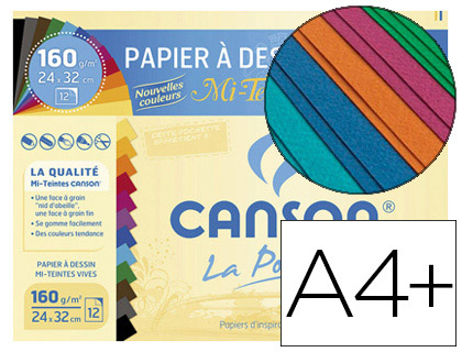 POCHETTE CANSON FEUILLES DE PAPIER 160 g Couleurs vives