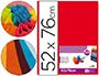 PAPIER DE SOIE LIDERPAPEL 52X76CM 18G/M2 UNICOLORE ROUGE SACHET 25F