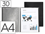 PROTGE-DOCUMENTS LIDERPAPEL POLYPROPYLNE COUVERTURE FLEXIBLE 30 POCHETTES FIXES A4 210X297MM NOIR OPAQUE