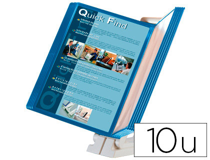 PORTE-CATALOGUE Q-CONNECT MURAL BUREAU ACCS RAPIDE INFORMATION PROTECTION DOCUMENT COLORIS BLEU INCLUS 10 POCHETTES A4