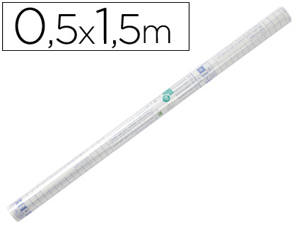 COUVRE-LIVRES LIDERPAPEL ADHSIF REPOSITIONNABLE 0.5X1.50M ROULEAU PLASTIQUE 80 MICRONS