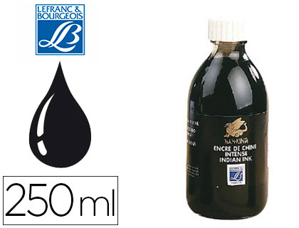 ENCRE DE CHINE LEFRANC BOURGEOIS NAN KING COULEUR NOIR FLACON VERRE 250ML