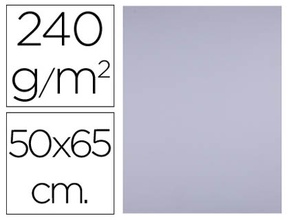 PAPIER CARTONNE LIDERPAPEL 50X65CM 240GR COLORIS LILAS   PAQUET 25 FEUILLES